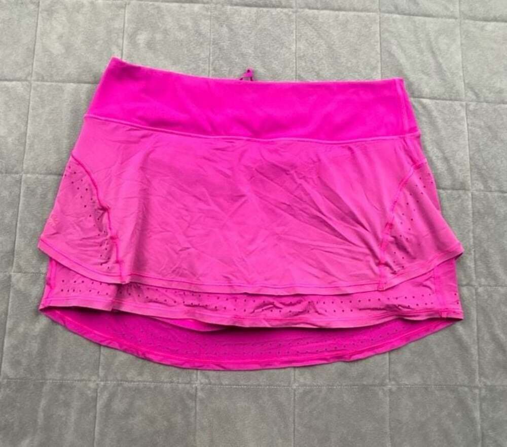 Athleta Brio Perforated Athletic Skort Pink Size L